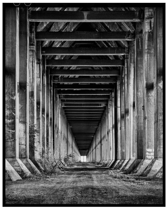 We all Bleed the Same Color - U.P. Iron Ore Dock - B&W Print from 4x5 Film