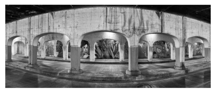 large format panoramic black and white print - viaduct #7