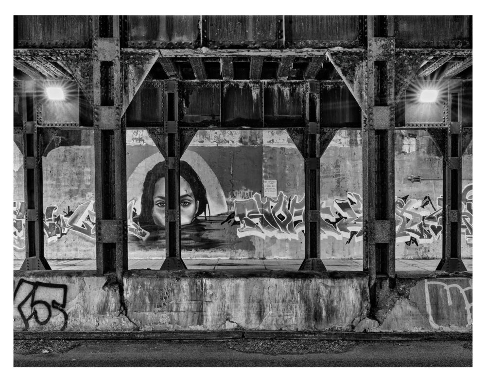 Black and White museum quality photographic print, Chicago Viaduct #11