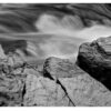 Iron Ore and Waterfall # 4. UP, Michigan, shot on 4x5 film -Black and White Fine Art Print with white border