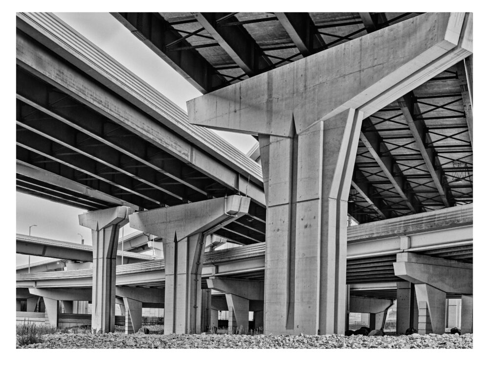 Organized Chaos, Under I94 #17 - Fine Art B&W Photographic Print