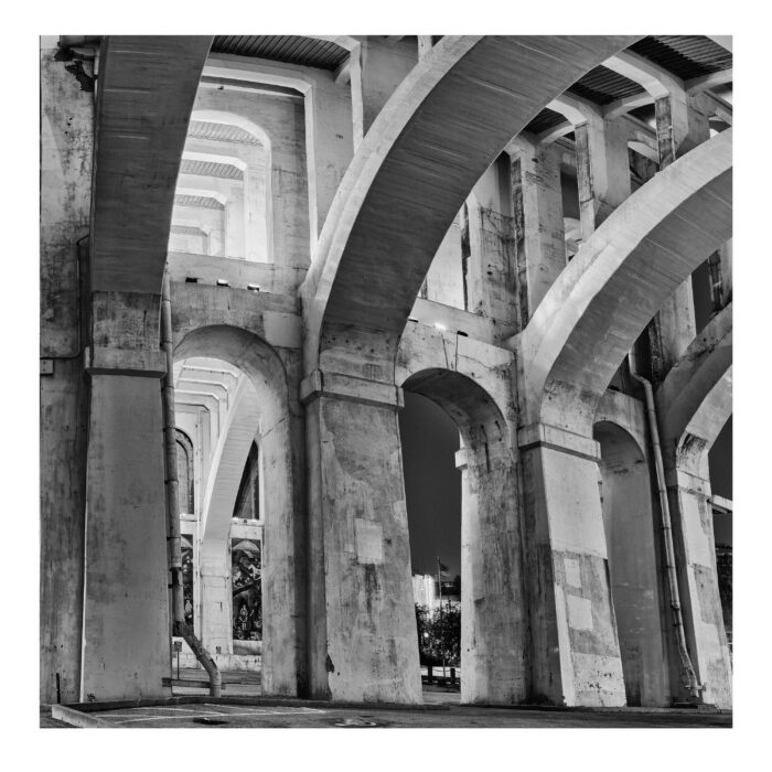 Detroit Avenue Bridge #2 - Fine Art Black and White Print - Square Format