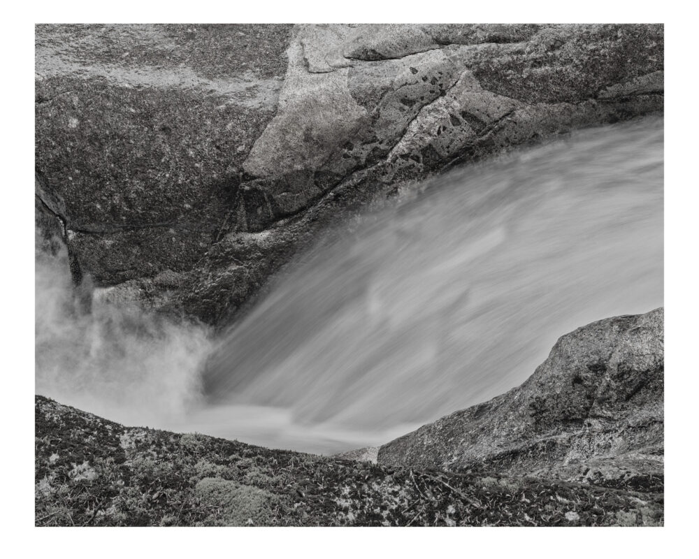 Pemigewasset River #12, The Basin, Franconia Notch, NH Museum Quality Prints "Pemigewasset River #12" is offered as a limited edition, fine art black and white photographic print. I captured this subject in Fuji digital medium format with Contax 645 120mm Planar lens in Franconia Notch State Park, New Hampshire.