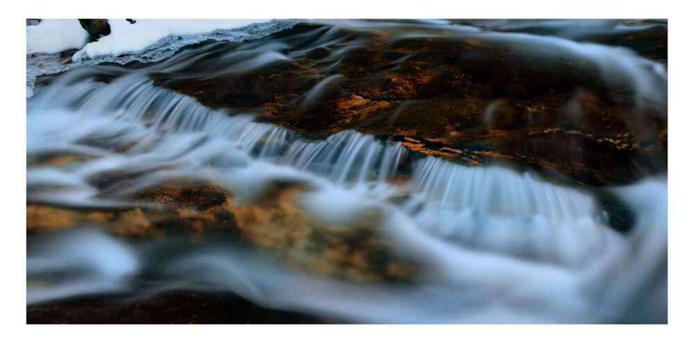 Winter Panorama - Pemigewasset River #22 The Basin Franconia Notch, NH Fine Art Print