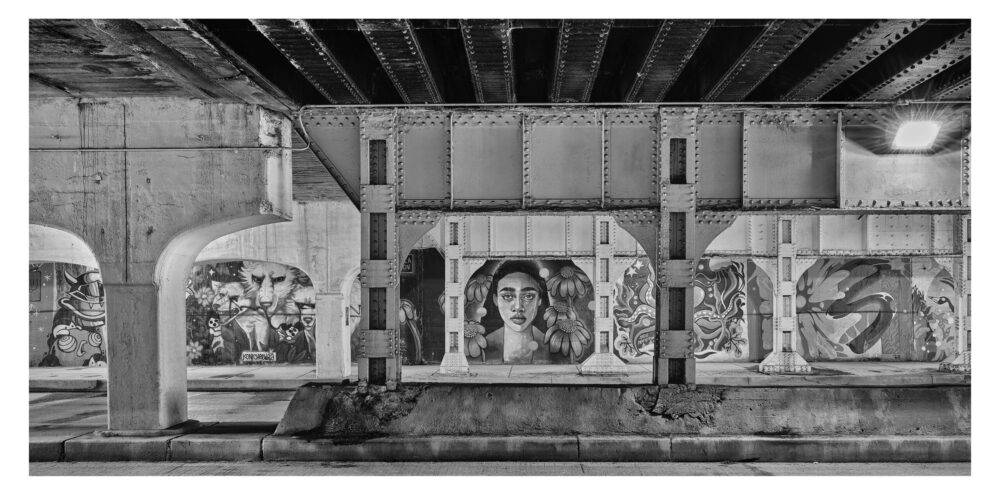 Chicago Viaduct #14 | Black and White Panoramic Fine Art Print